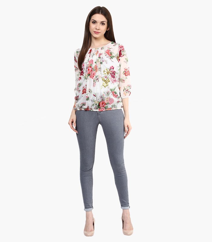 Women-Off-White-Printed-Blouson-Top-2